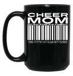 Cheer Mom Scan For Payment (3) Black Coffee Mug, Gift Coffee Mug