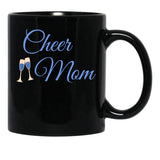 Cheer Mom Black Coffee Mug, Gift Coffee Mug - Black