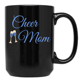 Cheer Mom Black Coffee Mug, Gift Coffee Mug
