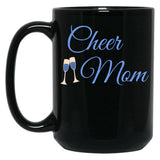 Cheer Mom Black Coffee Mug, Gift Coffee Mug