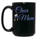 Cheer Mom Black Coffee Mug, Gift Coffee Mug