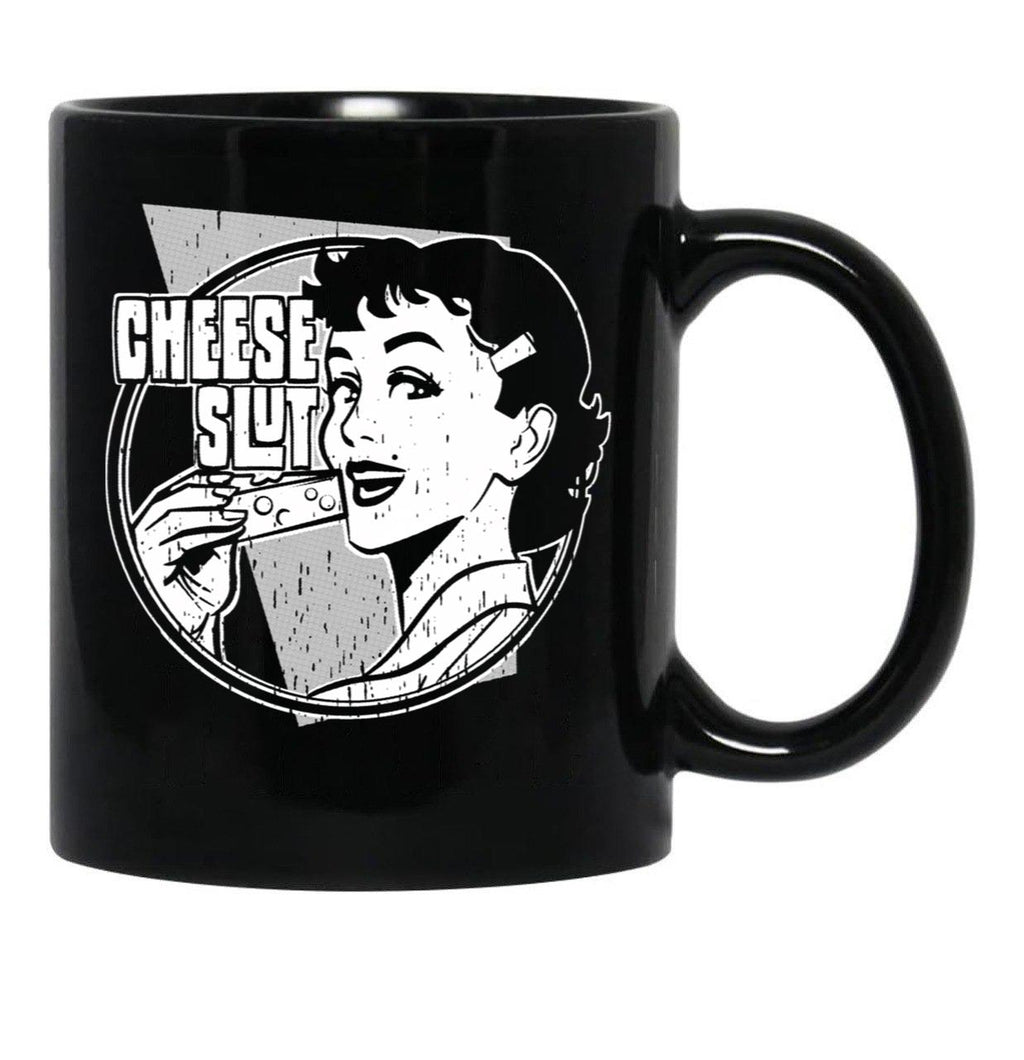 Cheese Slut Black Coffee Mug, Gift Coffee Mug - Black