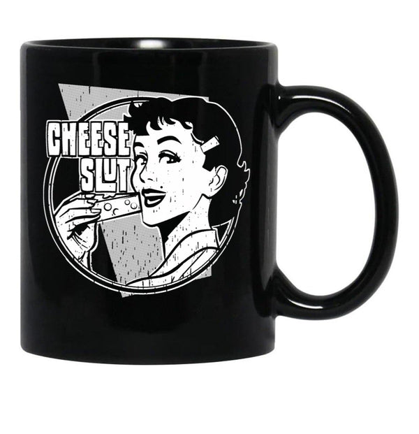 Cheese Slut Black Coffee Mug, Gift Coffee Mug - Black