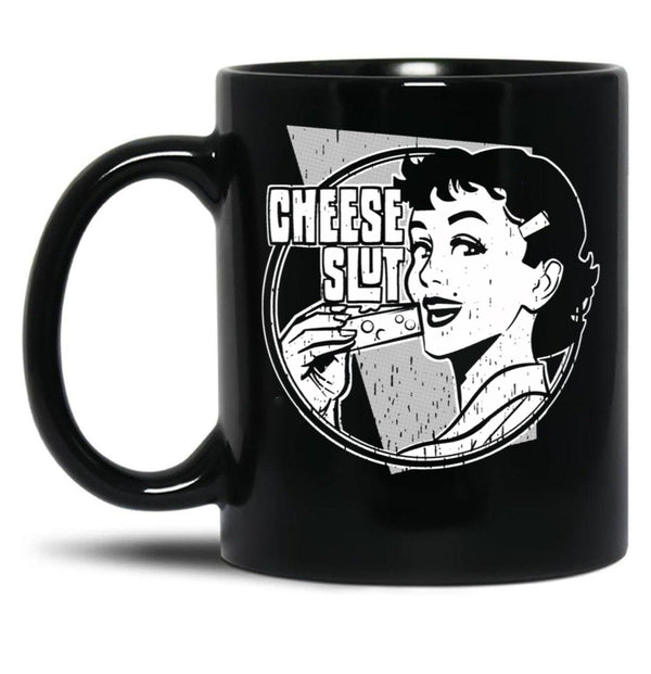 Cheese Slut Black Coffee Mug, Gift Coffee Mug - Black