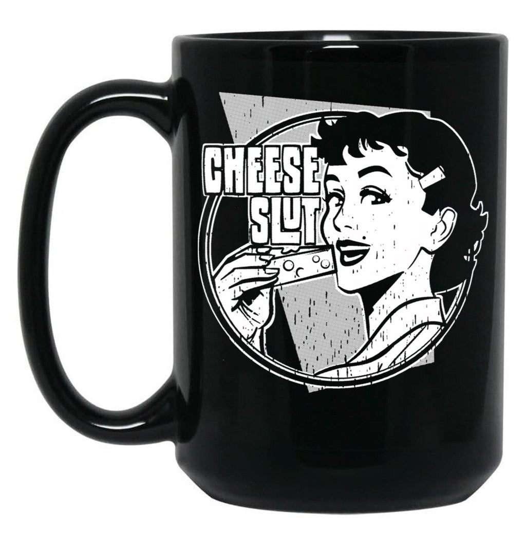 Cheese Slut Black Coffee Mug, Gift Coffee Mug