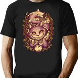 Cheshire Cat T-Shirt for Men & Women, T-Shirts Graphic Tee - Black