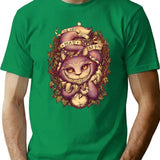 Cheshire Cat T-Shirt for Men & Women, T-Shirts Graphic Tee - Green
