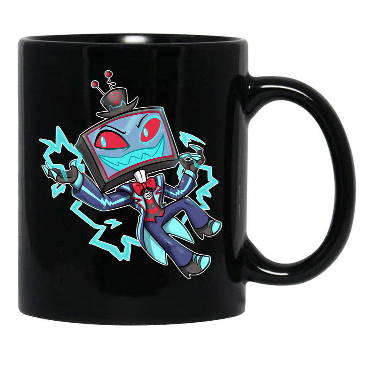 Chibi Vox - Hazbin Hotel Black Coffee Mug, Gift Coffee Mug - Black