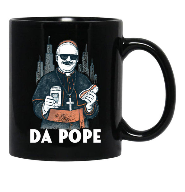 Chicago Pope Leo Xiv Da Pope Black Coffee Mug - Black
