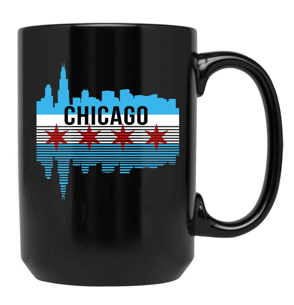 Chicago Skyline Black Coffee Mug, Gift Coffee Mug