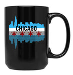 Chicago Skyline Black Coffee Mug, Gift Coffee Mug