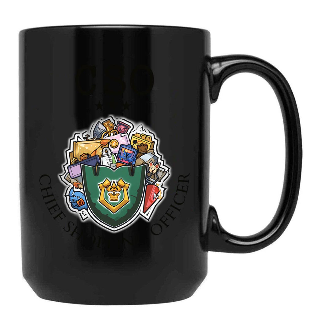 Chief Shopping Officer Black Coffee Mug, Gift Coffee Mug