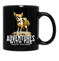 Chihuahua Adventures - Cute Dog - Cute Chihuahua Black Coffee Mug, Gift Coffee Mug - Black