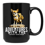 Chihuahua Adventures - Cute Dog - Cute Chihuahua Black Coffee Mug, Gift Coffee Mug