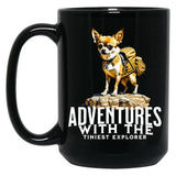 Chihuahua Adventures - Cute Dog - Cute Chihuahua Black Coffee Mug, Gift Coffee Mug