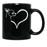 Chihuahua Dog Cute Chihuahuas Pet Funny Chihuahua Black Coffee Mug, Gift Coffee Mug - Black