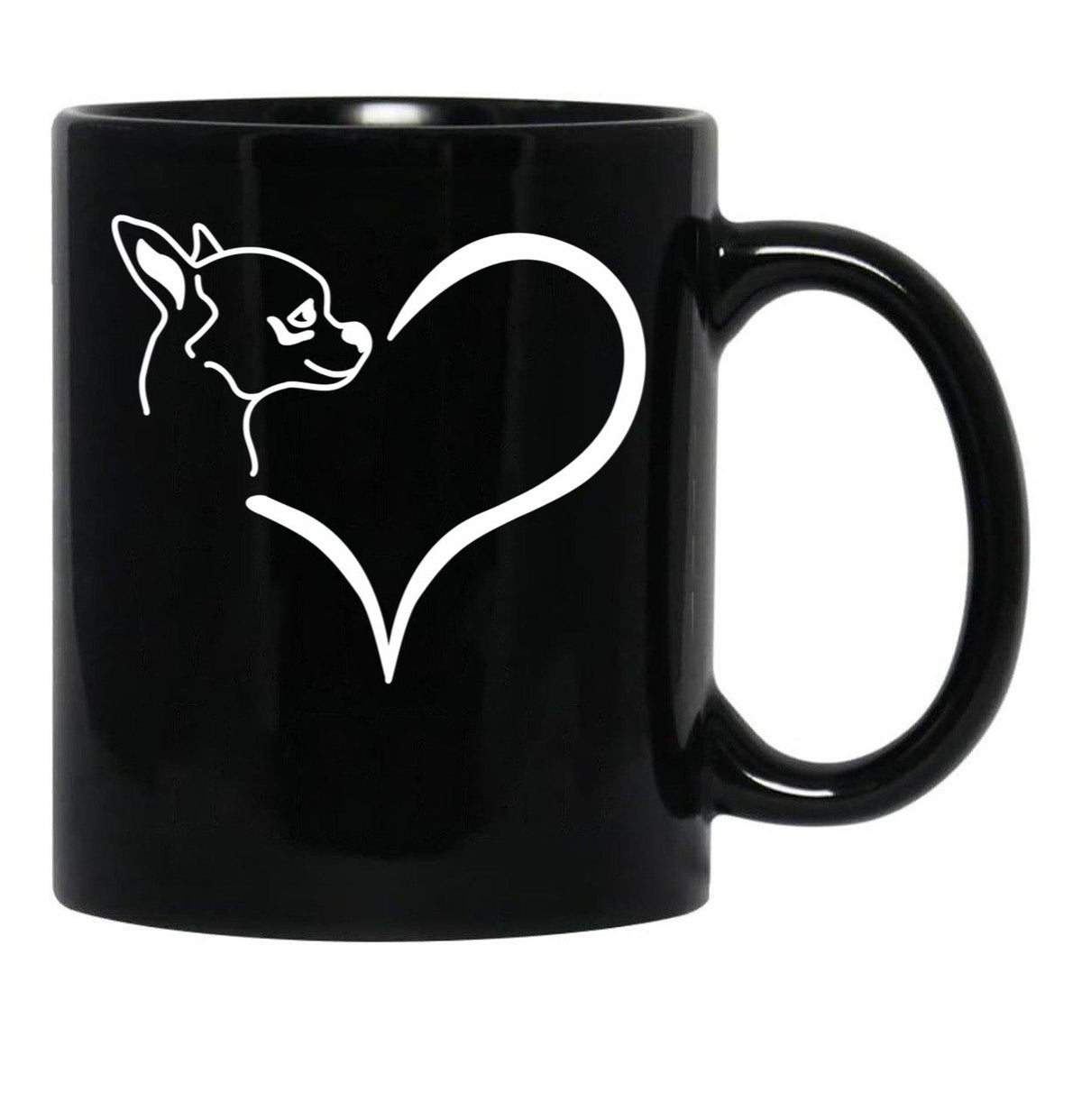 Chihuahua Dog Cute Chihuahuas Pet Funny Chihuahua Black Coffee Mug, Gift Coffee Mug - Black