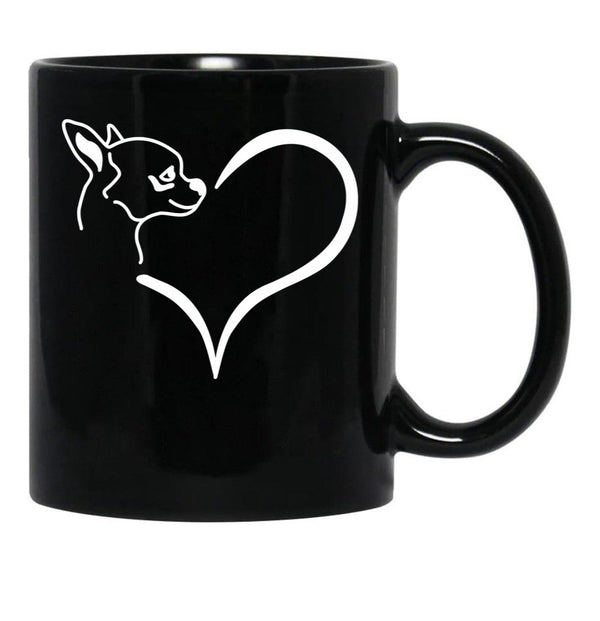 Chihuahua Dog Cute Chihuahuas Pet Funny Chihuahua Black Coffee Mug, Gift Coffee Mug - Black
