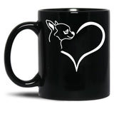Chihuahua Dog Cute Chihuahuas Pet Funny Chihuahua Black Coffee Mug, Gift Coffee Mug - Black