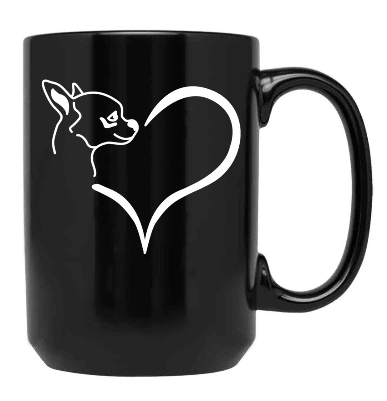 Chihuahua Dog Cute Chihuahuas Pet Funny Chihuahua Black Coffee Mug, Gift Coffee Mug