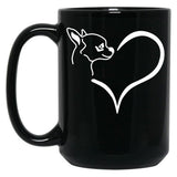 Chihuahua Dog Cute Chihuahuas Pet Funny Chihuahua Black Coffee Mug, Gift Coffee Mug
