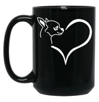 Chihuahua Dog Cute Chihuahuas Pet Funny Chihuahua Black Coffee Mug, Gift Coffee Mug