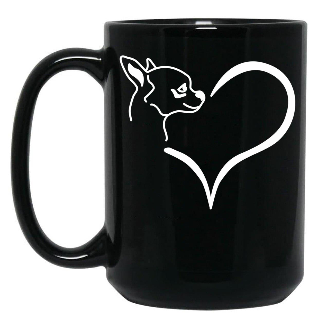 Chihuahua Dog Cute Chihuahuas Pet Funny Chihuahua Black Coffee Mug, Gift Coffee Mug