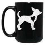 Chihuahua Dog Lover Black Coffee Mug, Gift Coffee Mug