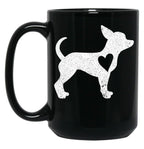 Chihuahua Dog Lover Black Coffee Mug, Gift Coffee Mug