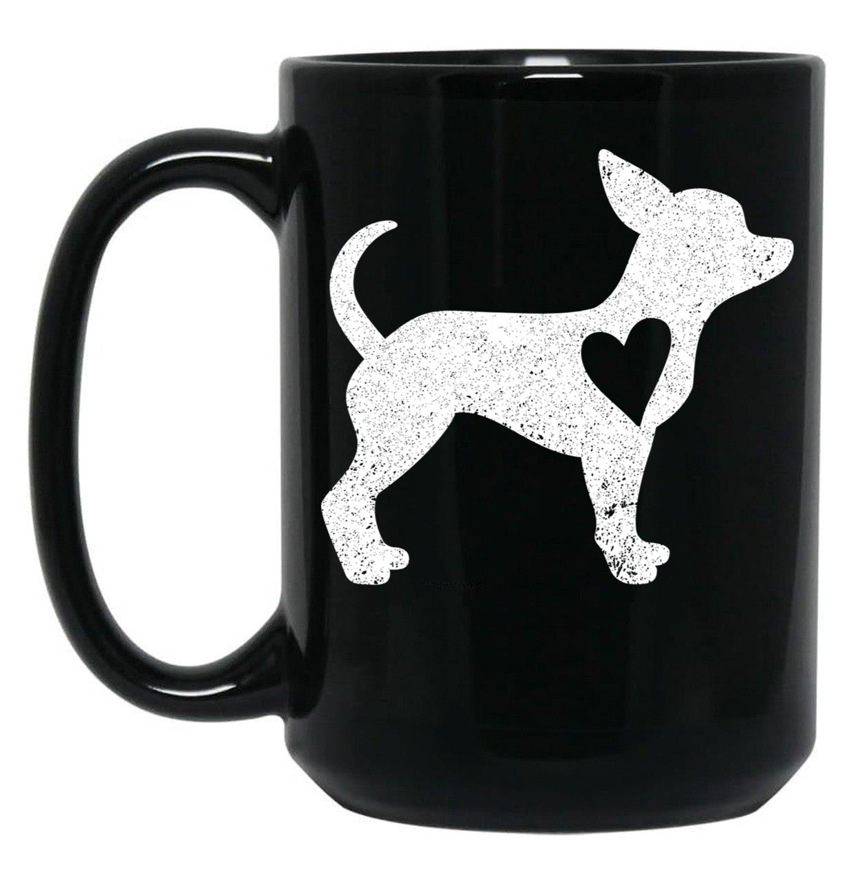 Chihuahua Dog Lover Black Coffee Mug, Gift Coffee Mug