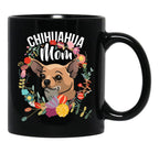 Chihuahua Mom Funny Dog Mama Black Coffee Mug, Gift Coffee Mug - Black