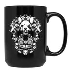 Chihuahua Skull Black Coffee Mug, Gift Coffee Mug