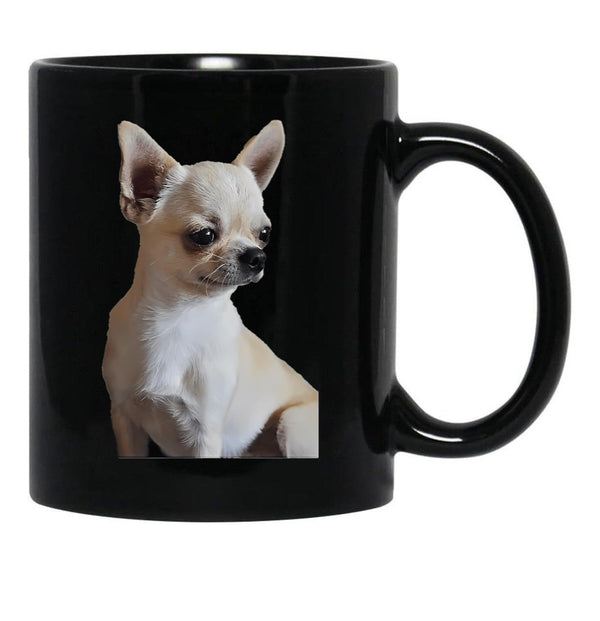 Chihuahua Black Coffee Mug, Gift Coffee Mug - Black