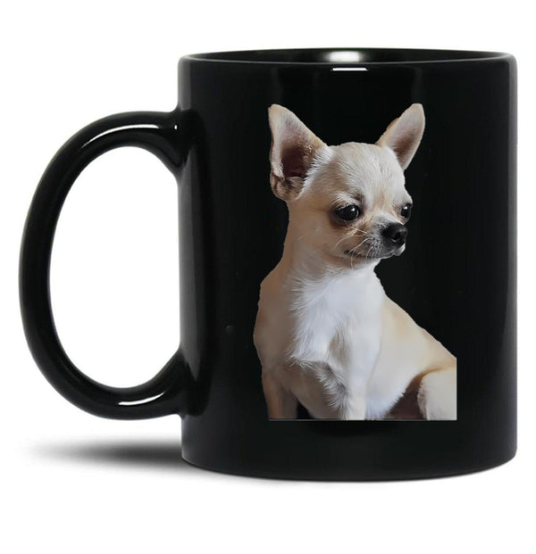 Chihuahua Black Coffee Mug, Gift Coffee Mug - Black