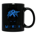 Child Abuse Prevention Warrior Messy Hair Bun Black Coffee Mug, Gift Coffee Mug - Black