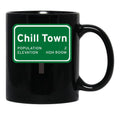 Chill Town Black Coffee Mug, Gift Coffee Mug - Black