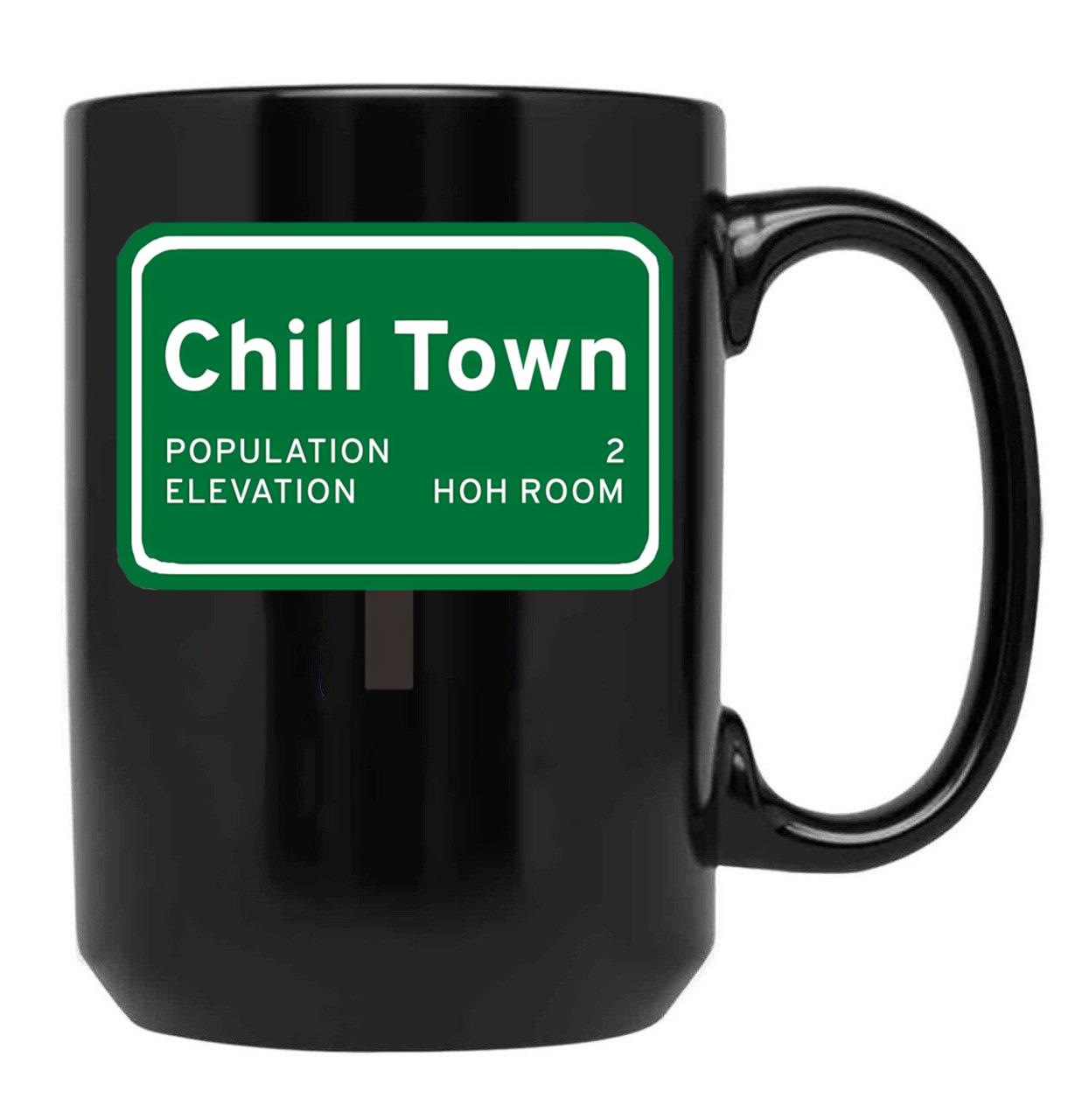 Chill Town Black Coffee Mug, Gift Coffee Mug