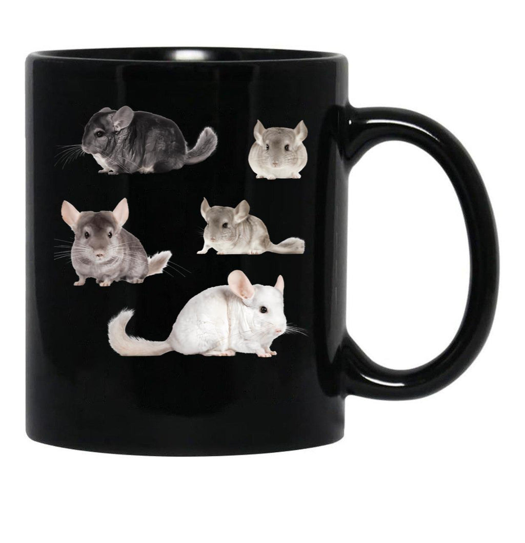 Chinchilla Sticker Pack Black Coffee Mug, Gift Coffee Mug - Black