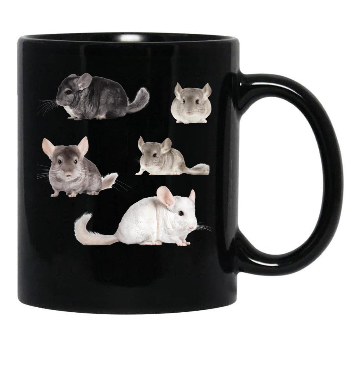 Chinchilla Sticker Pack Black Coffee Mug, Gift Coffee Mug - Black