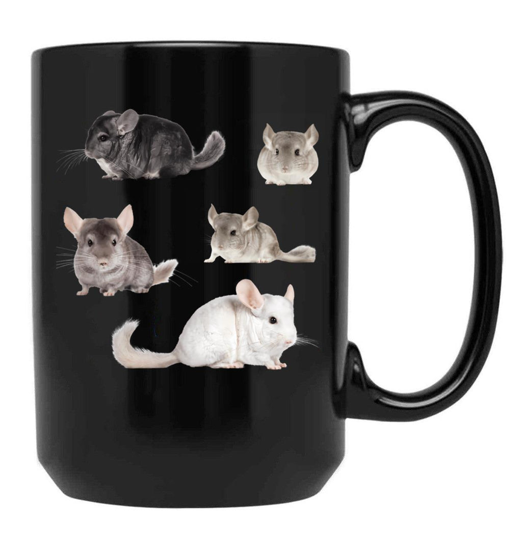 Chinchilla Sticker Pack Black Coffee Mug, Gift Coffee Mug