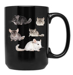 Chinchilla Sticker Pack Black Coffee Mug, Gift Coffee Mug