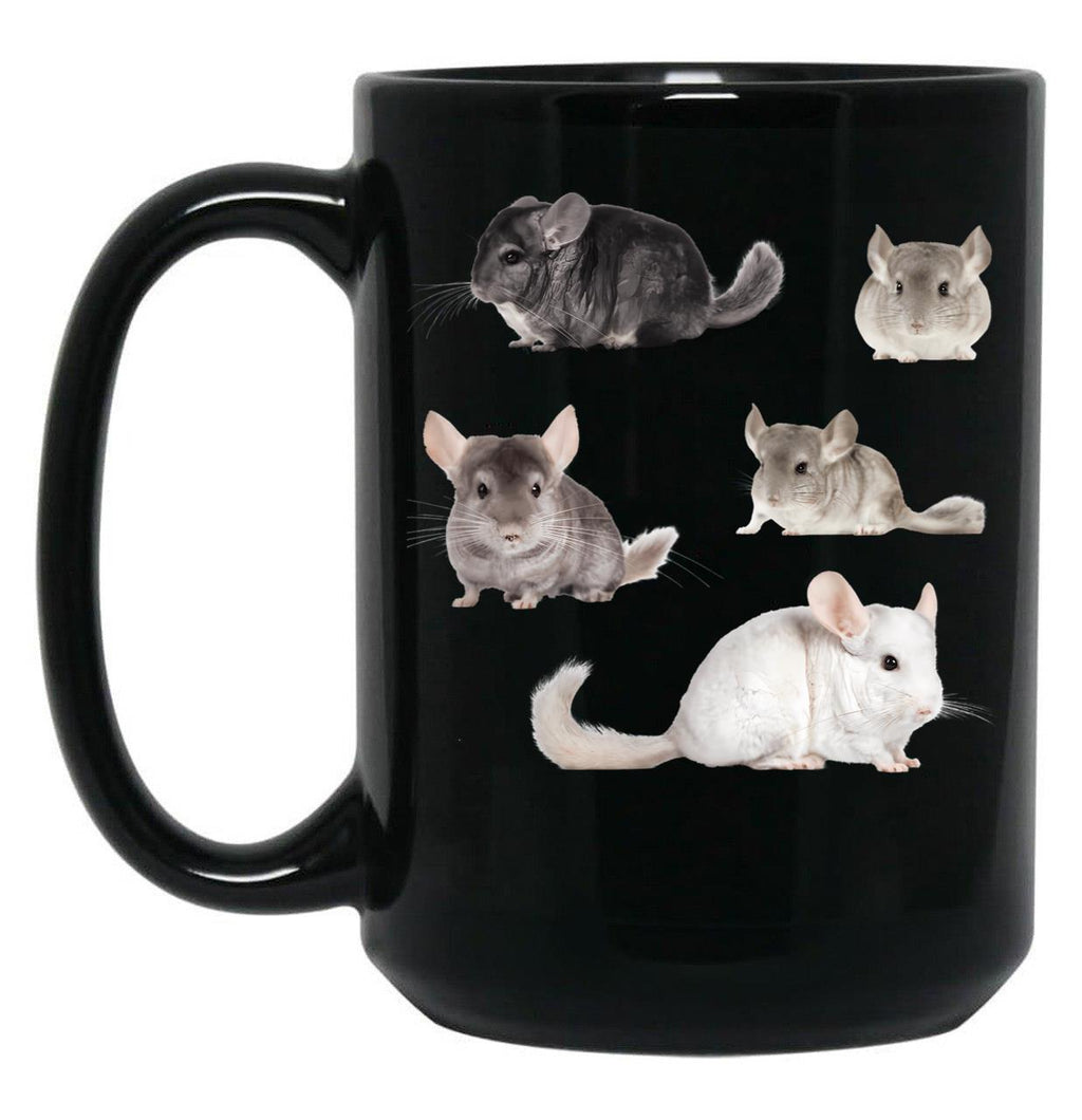 Chinchilla Sticker Pack Black Coffee Mug, Gift Coffee Mug