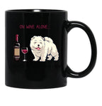 Chow Chow And Wine Funny Dog Black Coffee Mug, Gift Coffee Mug - Black