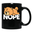 Chow Chow Dog Nope Black Coffee Mug, Gift Coffee Mug - Black
