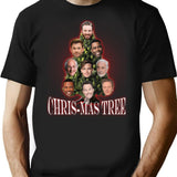 Chris-Mas Tree T-Shirt for Men & Women, T-Shirts Graphic Tee - Black