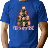 Chris-Mas Tree T-Shirt for Men & Women, T-Shirts Graphic Tee - Blue