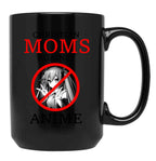 Christian Moms Against Anime Black Coffee Mug, Gift Coffee Mug