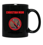 Christian Moms Against Feathers Mcgraw Black Coffee Mug, Gift Coffee Mug - Black