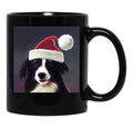 Christmas Border Collie - Perfect For Animal Lovers Black Coffee Mug, Gift Coffee Mug - Black