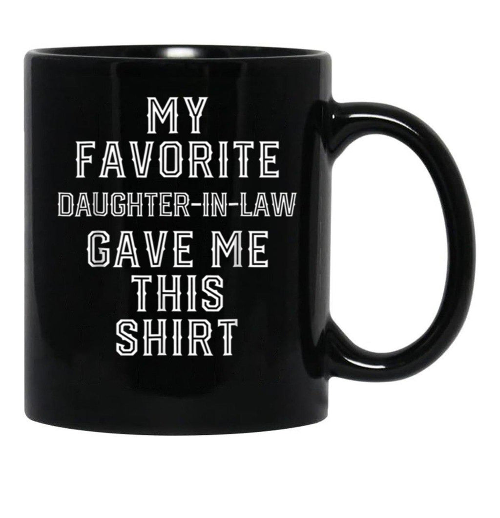 Christmas For Father Mother In Law Funny Birthday Black Coffee Mug - Black